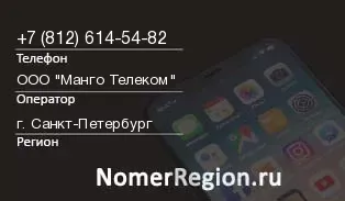 Кто звонил с 8126145482 - регион и оператор